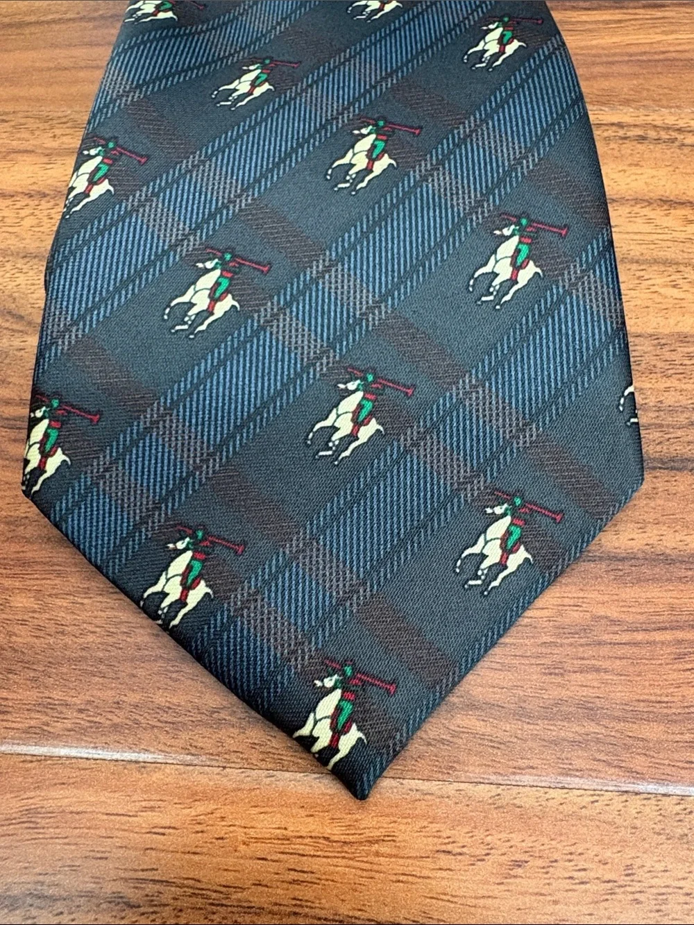 Mercedes Neck Tie‎ Blue & Red Silk